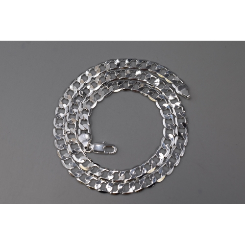 64 - Silver 925 Curb Link necklace (20