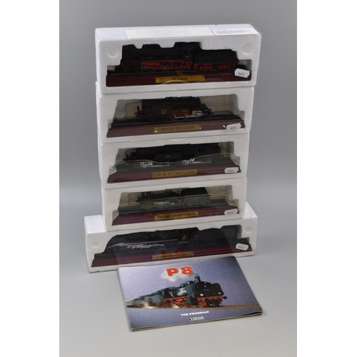 456 - Collection of Five Die-Cast Model Locomotives by Atlas Editions to Include, SNCF 4-6-4 Class, DB 96 ... 