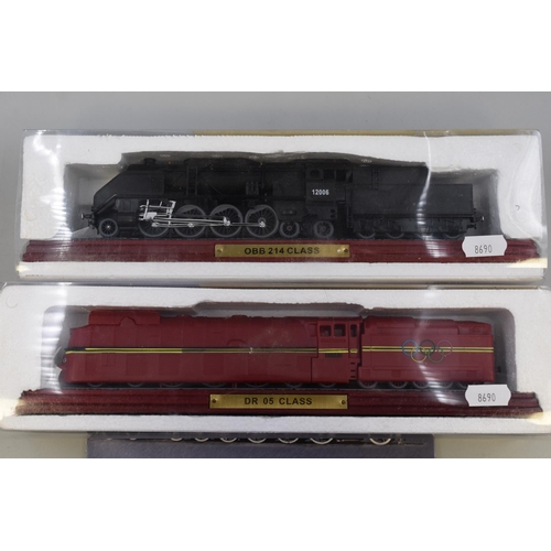 457 - Collection of Five Die-Cast Model Locomotives by Atlas Editions to Include, DR 05 Class, OBB 214 Cla... 