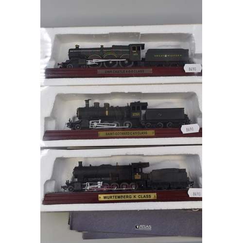 457 - Collection of Five Die-Cast Model Locomotives by Atlas Editions to Include, DR 05 Class, OBB 214 Cla... 