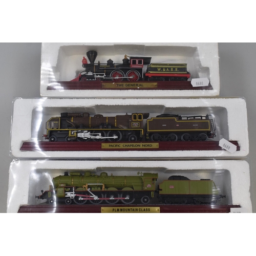 458 - Collection of Five Die-Cast Model Locomotives by Atlas Editions to Include, PLM Mountain Class, Paci... 