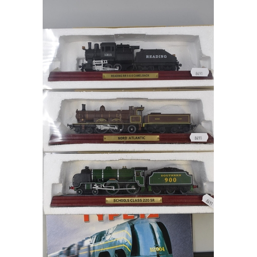 459 - Collection of Five Die-Cast Model Locomotives by Atlas Editions to Include, Schools Class 220 SR ( E... 