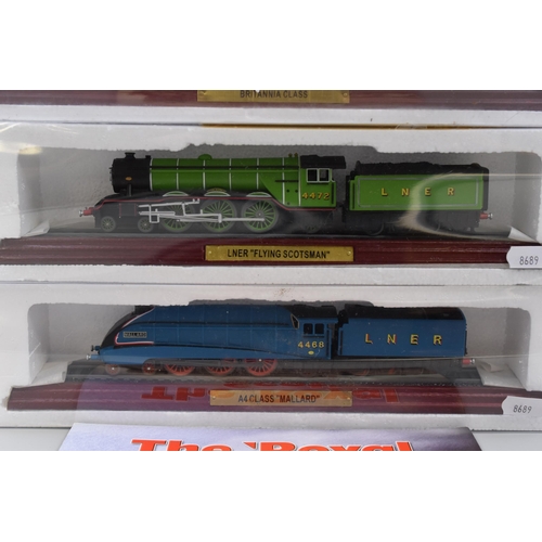 460 - Collection of Five Die-Cast Model Locomotives by Atlas Editions to Include, Mallard A4 Class, Flying... 