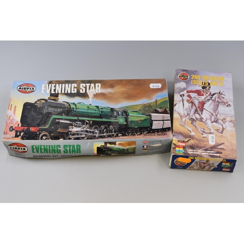 462 - Two Boxed Airfix Model Kits To Include 00 Gauge Evening Star, And 2nd Dragoon