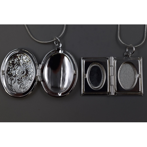 84 - Two 925. Silver Locket Pendants, On 16