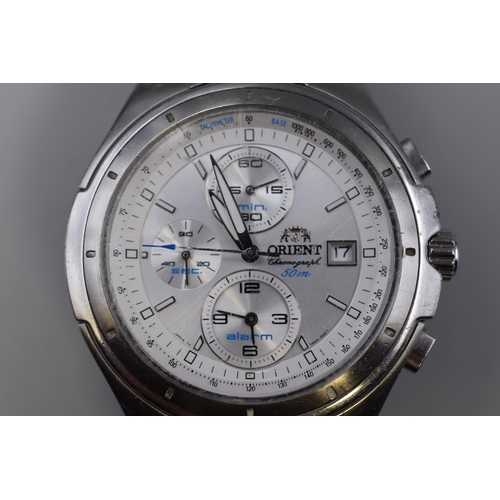 87 - An Orient Gents Chronograph Quartz Watch, Working