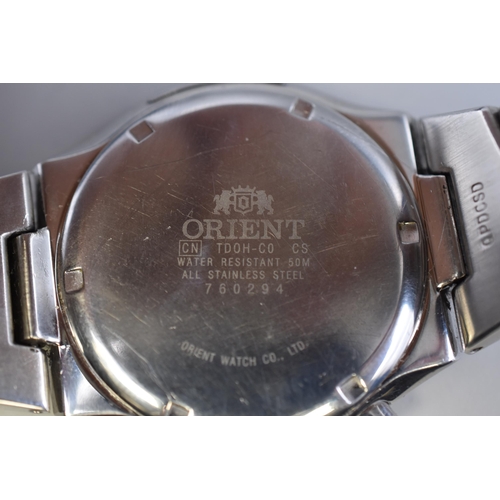 87 - An Orient Gents Chronograph Quartz Watch, Working