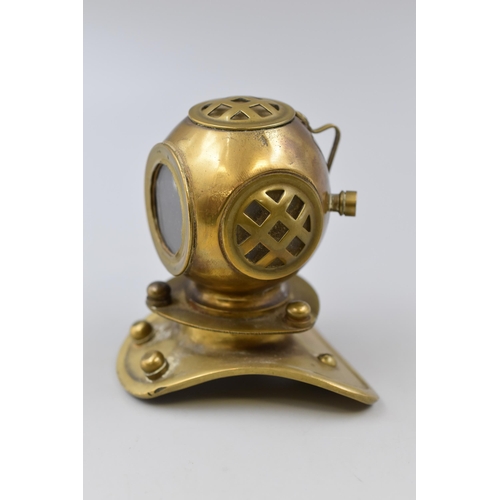 196 - Minature Brass Diving Helmet (a/f)