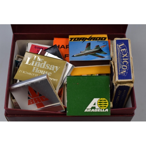 207 - A Selection of Vintage Matchbooks, With Two Packs of Playing Cards. Includes BAC, Arabella Hotel, Em... 