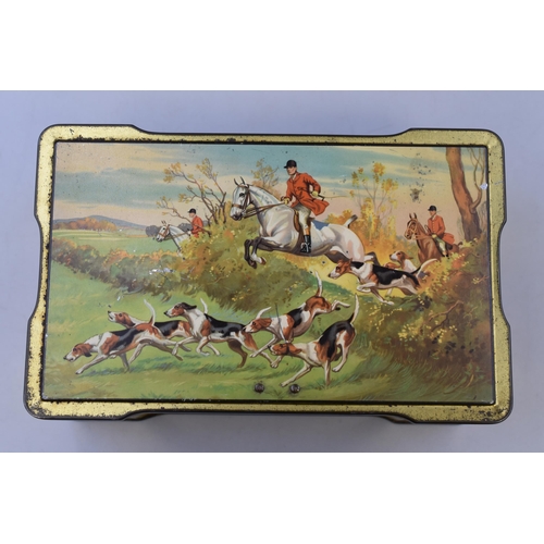 236 - Henry Fielding A Hunting We will Go Hunting themed Sweets Tin with Lock