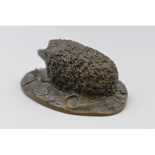 295 - A Bronze Hedgehog Figure, With Makers Stamp. Approx 3