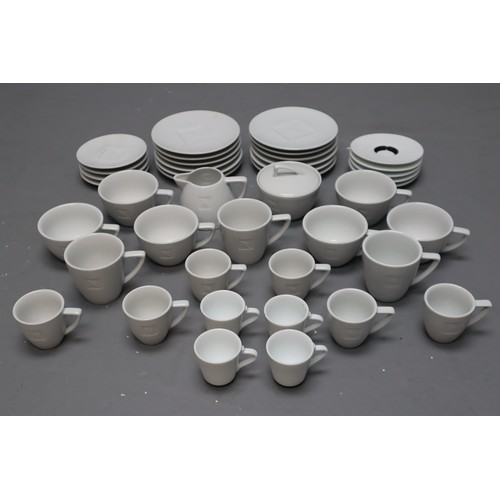 40 Piece Nespresso coffee set (incomplete) with side plates, espresso cups & saucers, milk jug, sugar bowl, coffee cups & saucers. (40X pieces)