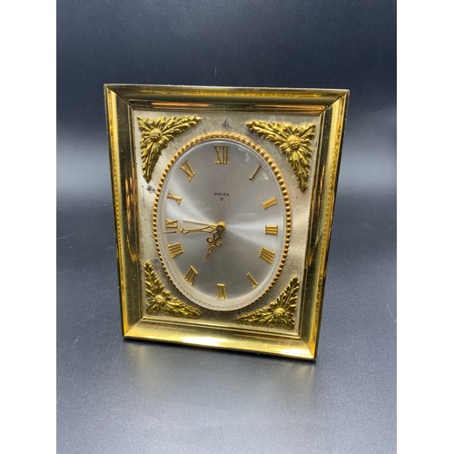 238 - Mixed Selection Including Vintage Brass Desk Clock, Candle Holders and More