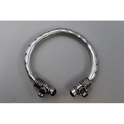 77 - Silver 925 Bohemian Style Cuff Bracelet