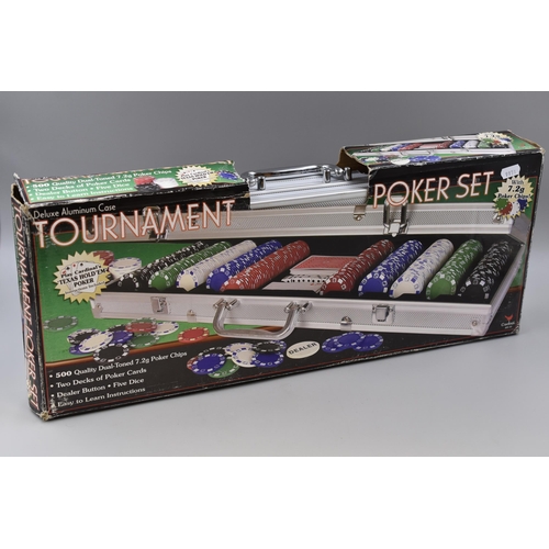 494 - Tournament Poker Set in Deluxe Aluminium Storage Case seems to be complete