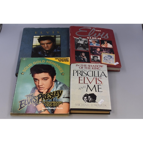 468 - Four Hardbacked Elvis Books including Priscilla Elvis and Me, The Elvis Album, The Elvis Presley Scr... 