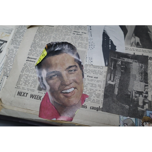 476 - Large Collection of Elvis Presley Original Newspapers and Cutting from the 1970s & 80 detailing ... 