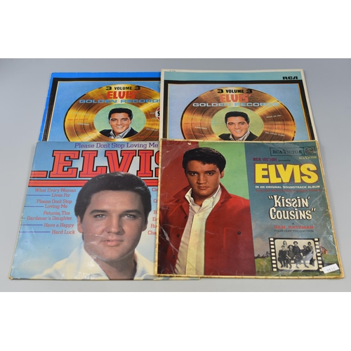 477 - Four Vinyl LP's including Elvis Golden Records, Kissin Cousins and Please Don't Stop Loving Me