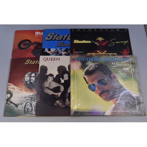 483 - Collection of Six Rock Vinyl LP's to Include, Freddie Mercury, ( Mr Bad Guy, CBS 86312 ) Queen, (The... 