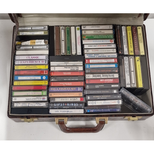 488 - Crocodile Skin Style Brief Case Full of Audio Cassettes includes loads of oldies.