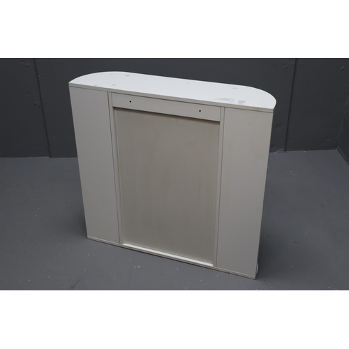 519 - A White Bathroom Mirrored Bathroom Wall Cabinet, Approx 25