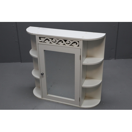 519 - A White Bathroom Mirrored Bathroom Wall Cabinet, Approx 25