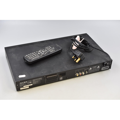 571 - Alba Dvd/Cd/Mp3/Cd-Rw Player with remote Model Number Dvd50Xi, Powers On when tested