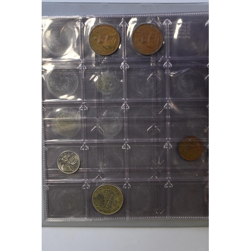 147 - Coin Folder with 8 Sleeves containing a Selection of GB Coinage