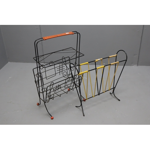 532 - Two Vintage Wire Magazine Racks