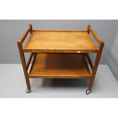 537 - A Teak Danish BRDR Furbo Two Tier Serving Trolley, Approx 25.5