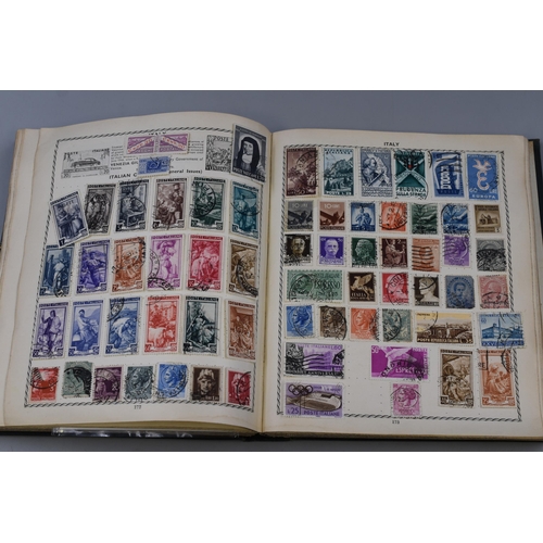 153 - The Triumph Stamp Album containing a Large Selection of GB and Worldwide Stamps Dating From Queen Vi... 