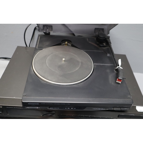 541 - Technics SL-PG380A CD Player, ST-610 Quartz Stereo Tuner and a Kenwood P-100 Stereo Automatic Turnta... 