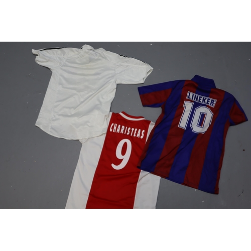 579 - Three Football Shirts including Ajax, Real Madrid and Barcelona