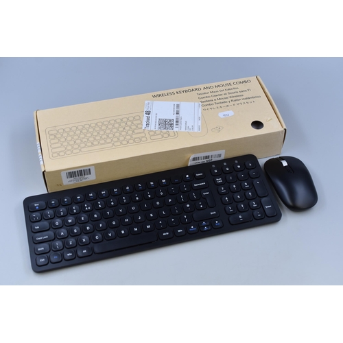 542 - A Boxed Wireless Keyboard and Mouse Combo, In Black