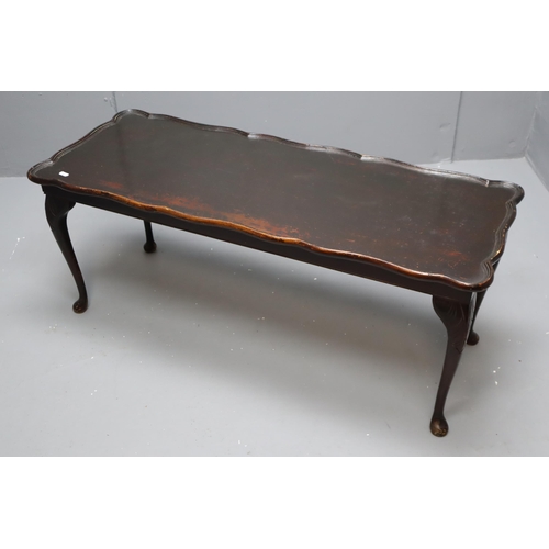 580 - Rectangular Dark Wood Coffee Table 44