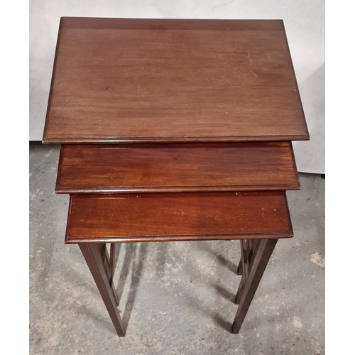 597 - Tall Nest of 3 Tables. NO POSTAGE ON THIS ITEM