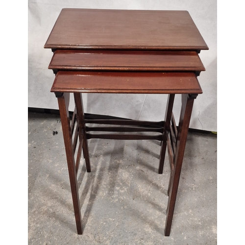 597 - Tall Nest of 3 Tables. NO POSTAGE ON THIS ITEM