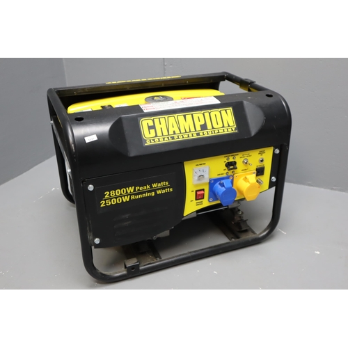 659 - Champion 2800w Peak Petrol Generator with 240v / 110v / and 12vDC Output (Working). NO POSTAGE ON TH... 