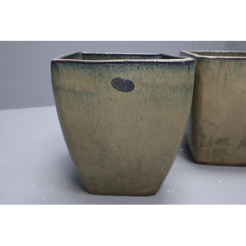 671 - Two Large Matching Frost Resistant Terracotta Planters 12