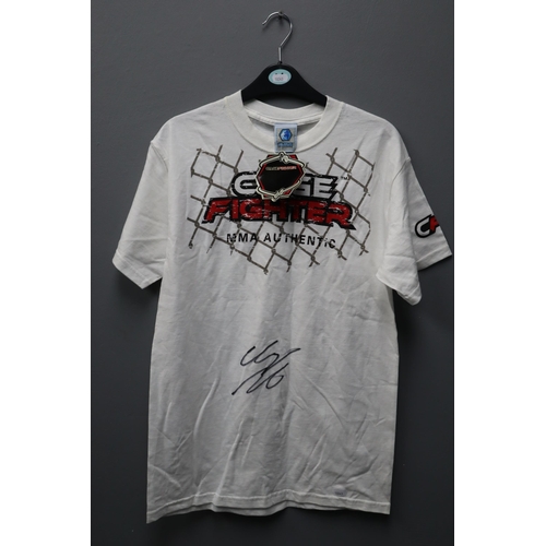 Authentic MMA Cage Fighter T Shirt with Signature and Tags