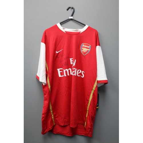 619 - Official Arsenal FC Home Shirt (Size XL) Hand Signed by Thierry Henry Complete with Tags.