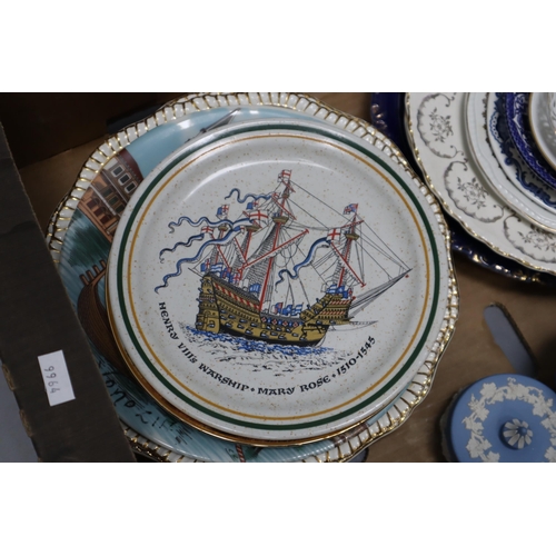 820 - A Selection of Ceramics To Include Collectable Plates, Wedgwood Jasperware, And More