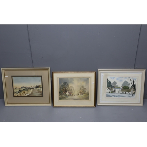 825 - Two Framed and Glazed Original Watercolours By Local Artists (Kenneth Bailey, and S Chapman), With F... 