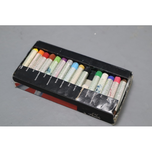 829 - Box of Art Materials Includes Acrylic Paints, Pastels and Much More