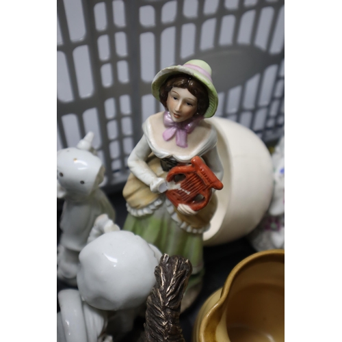 830 - Mixed Selection Including Porcelain Figurines, Pottery Jugs and More