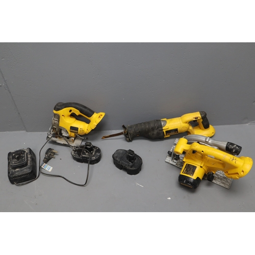 805 - Dewalt DC390 CIRCULAR SAW & DeWALT DC385 RECIPROCATING SAW & Dewalt DC330 Cordless Jigsaw wi... 