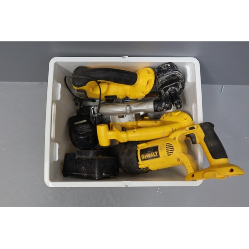 805 - Dewalt DC390 CIRCULAR SAW & DeWALT DC385 RECIPROCATING SAW & Dewalt DC330 Cordless Jigsaw wi... 