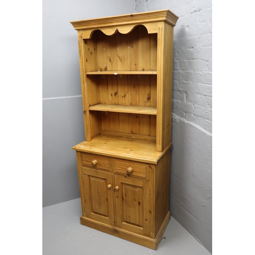 642 - Two Drawer & Two Cupboard Pine Welsh Dresser Approx 76