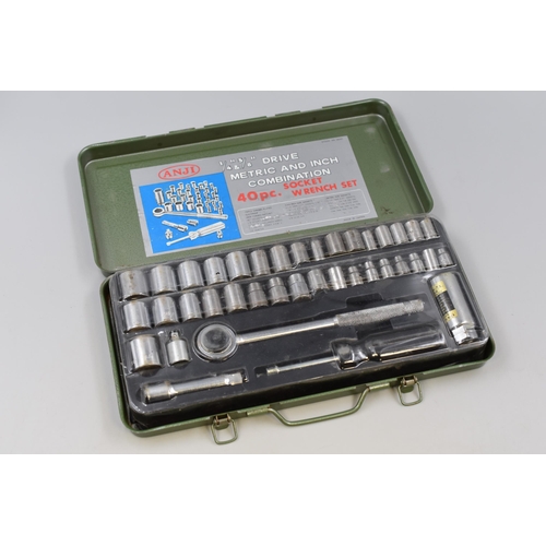 643 - Anji drive (metric & inch) 40 complete socket wrench set