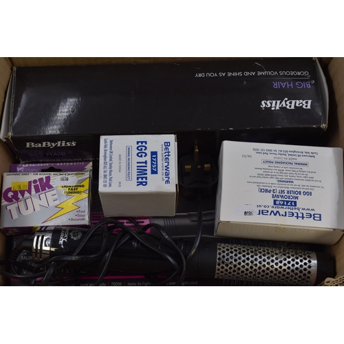 796 - Selection of items including a TRESemme volume styler & a Babylis big hair roller. Plus an optic... 